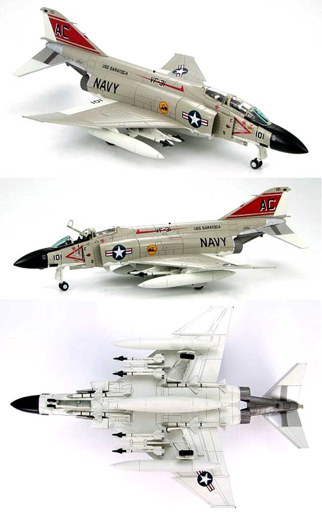 F-4J ファントム 2 VF-31 トムキャッターズ (101) 完成品 (ホビーマスター 1/72 エアパワー シリーズ （ジェット） No.HA1921) 商品画像_3