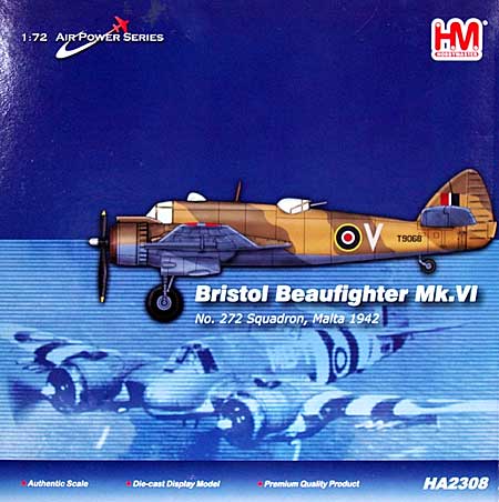 ブリストル ボウファイター Mk.6 地中海戦線 完成品 (ホビーマスター 1/72 エアパワー シリーズ （レシプロ） No.HA2308) 商品画像