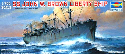 アメリカ海軍 リバティシップ ジョン･W･ブラウン プラモデル (トランペッター 1/700 艦船シリーズ No.05756) 商品画像