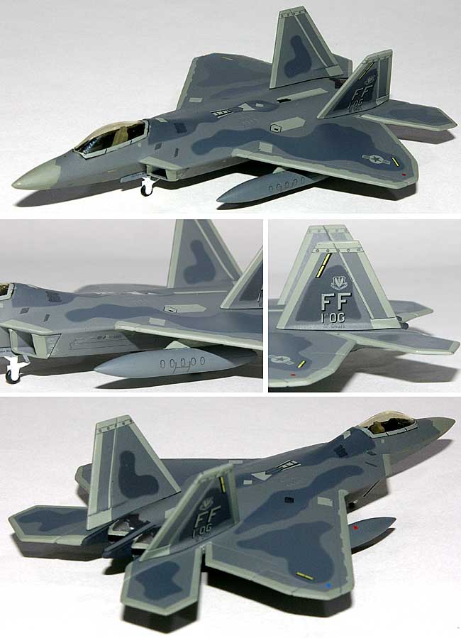 F-22A ラプター 第1戦闘航空団 第1作戦群司令指定機 FF 1st OG (AF FY 04-071) ラングレー空軍基地 完成品 (ホーガンウイングス M-SERIES No.6849) 商品画像_1