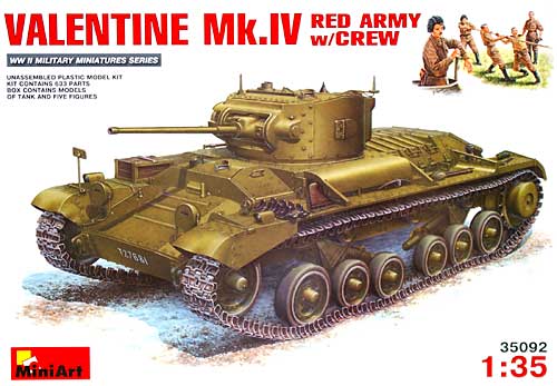 バレンタイン Mk.4 歩兵戦車 ソビエト軍仕様 プラモデル (ミニアート 1/35 WW2 ミリタリーミニチュア No.35092) 商品画像
