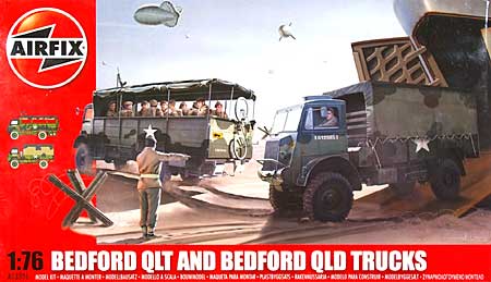 ベッドフォード QLT 軍用トラック プラモデル (エアフィックス 1/76 ミリタリー No.A03306) 商品画像