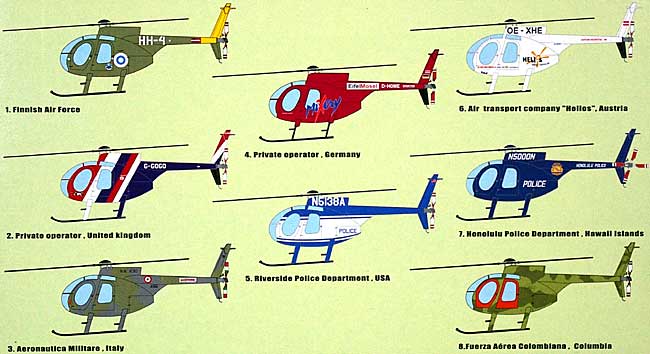 ヒューズ 500D Tall Ski Version プラモデル (PROFLINE 1/72 Accurate static model No.7010) 商品画像_3