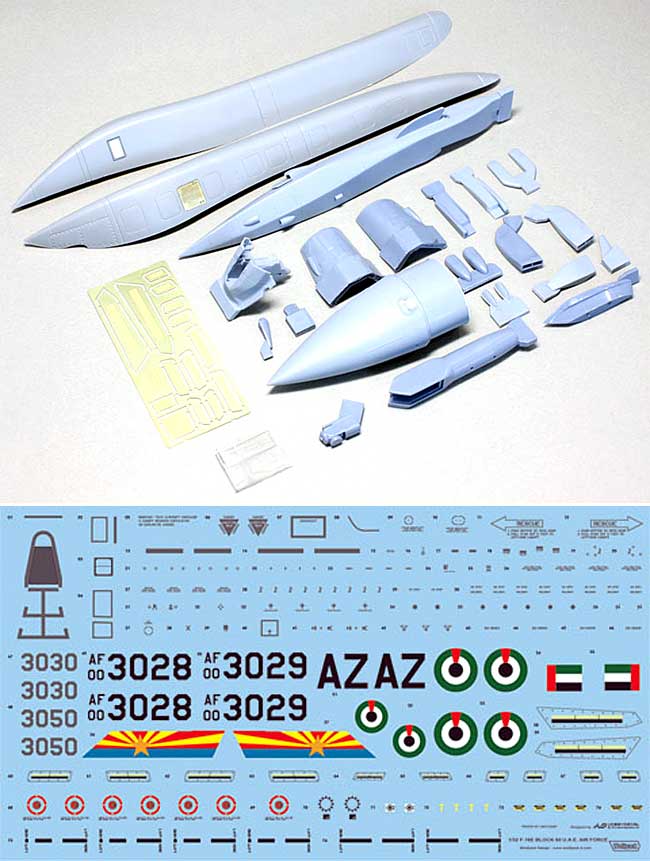 F-16E ファイティングファルコン ブロック 60 アラブ首長国連邦空軍仕様 レジン (ウルフパック 1/32 航空機アクセサリー （WP） No.32026) 商品画像_1