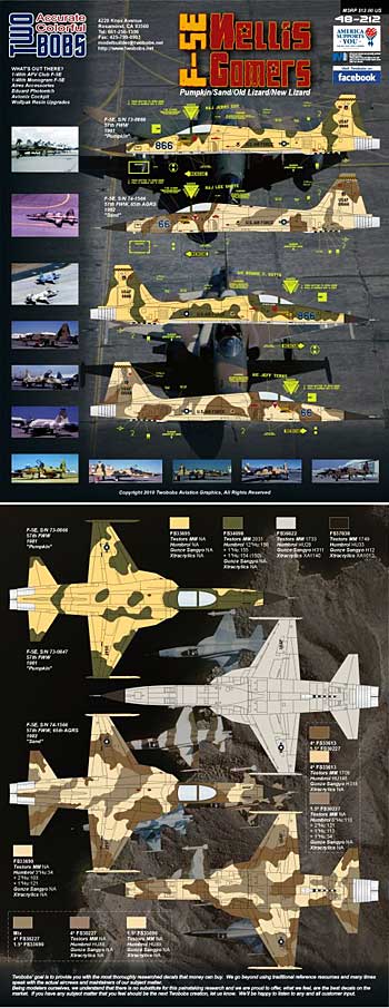 F-5E タイガー 2 ネリス ゴマーズ パート 2 デカール (トゥーボブス 1/48 エアクラフト用 デカール No.48-212) 商品画像