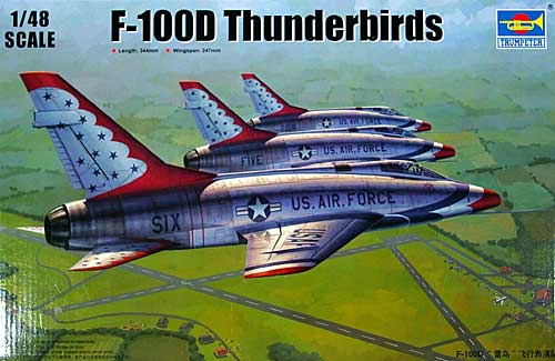 F-100D スーパーセイバー サンダーバーズ プラモデル (トランペッター 1/48 エアクラフト プラモデル No.02822) 商品画像