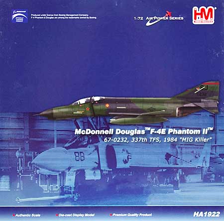 F-4E ファントム 2 ミグキラー (67-0232/1984年) 完成品 (ホビーマスター 1/72 エアパワー シリーズ （ジェット） No.HA1922) 商品画像