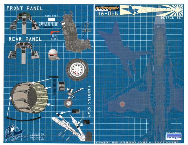 航空自衛隊 F-2A/B ディテールアップデカール デカール (アフターバーナー 1/48 エアモデル用 デカール No.AFB48-066) 商品画像_2