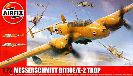 メッサーシュミット Bｆ110E/E-2 Trop プラモデル (エアフィックス 1/72 ミリタリーエアクラフト No.A03081) 商品画像