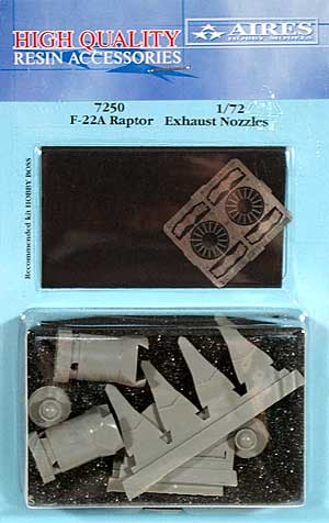 F/A-22 ラプター用 排気ノズル レジン (アイリス 1/72 航空機アクセサリー No.7250) 商品画像