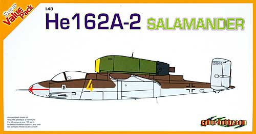 ハインケル He162A-2 サラマンダー プラモデル (サイバーホビー 1/48 Super Value Pack （オレンジボックス） No.5564) 商品画像