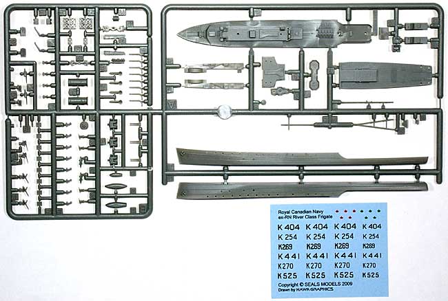 WW2 カナダ海軍 前英国海軍 リバー級 (2隻セット) プラモデル (シールズモデル 1/700 プラスチックモデルシリーズ No.SMS014) 商品画像_1