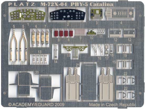 PBY-5 カタリナ用 ディテールアップエッチングパーツ エッチング (プラッツ 1/72 アクセサリーパーツ No.M72X-004) 商品画像_1