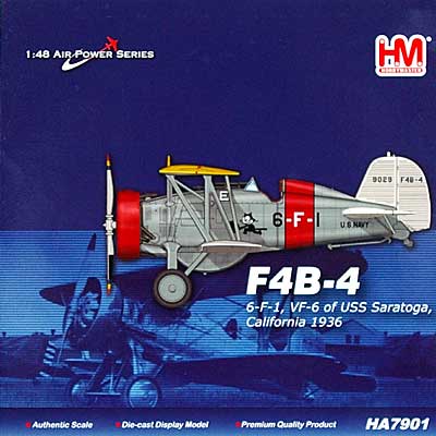 ボーイング F4B-4 USS サラトガ 完成品 (ホビーマスター 1/48 エアパワー シリーズ （レシプロ） No.HA7901) 商品画像