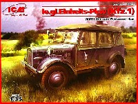 ICM 1/35 ミリタリービークル・フィギュア ドイツ ストゥーバー Kfz.1 軽四輪駆動乗用車 (軽統制型車両)