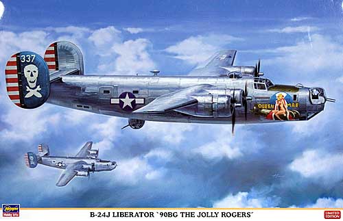 B-24J リベレーター 90BG ジョリーロジャース プラモデル (ハセガワ 1/72 飛行機 限定生産 No.01910) 商品画像