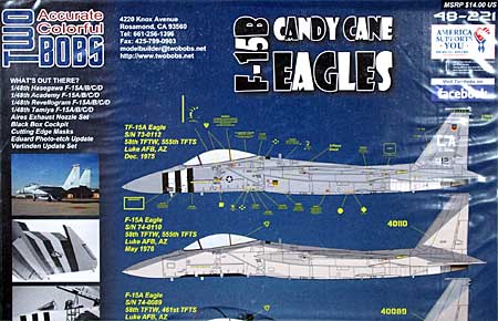 F-15B イーグル キャンディ ケイン イーグルス パート2 (デカールセット) デカール (トゥーボブス 1/48 エアクラフト用 デカール No.48-221) 商品画像