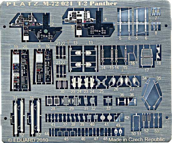 航空自衛隊練習用機 T-2用 エッチングパーツ エッチング (プラッツ 1/72 アクセサリーパーツ No.M72-021) 商品画像_1