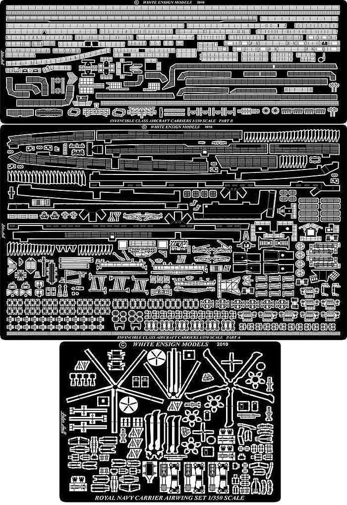 イギリス海軍 空母 イラストリアス用エッチングパーツ (エアフィックス対応) エッチング (ホワイト エンサイン 1/350 エッチングパーツ シリーズ No.WM35132) 商品画像_1