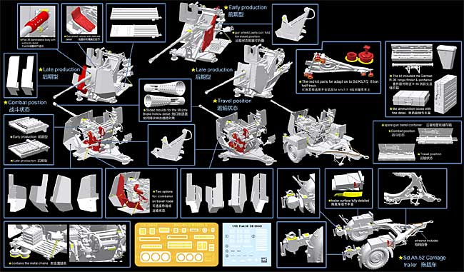 ドイツ 3.7cm 対空機関砲 Flak36 w/Sd.Ah.52 トレーラー プラモデル (ブロンコモデル 1/35 AFVモデル No.CB35042) 商品画像_2