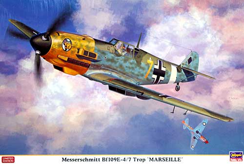 メッサーシュミット Bｆ109E-4/7 Trop マルセイユ プラモデル (ハセガワ 1/48 飛行機 限定生産 No.08207) 商品画像