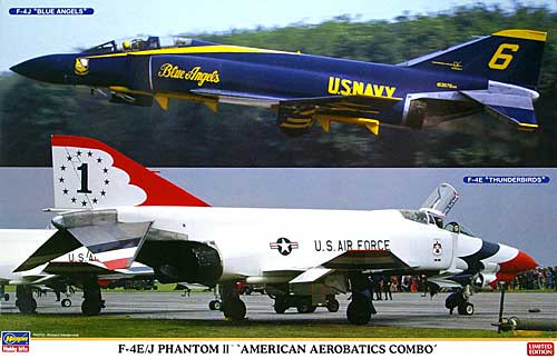 F-4E/J ファントム 2 アメリカン アクロコンボ (2機セット) プラモデル (ハセガワ 1/72 飛行機 限定生産 No.01914) 商品画像