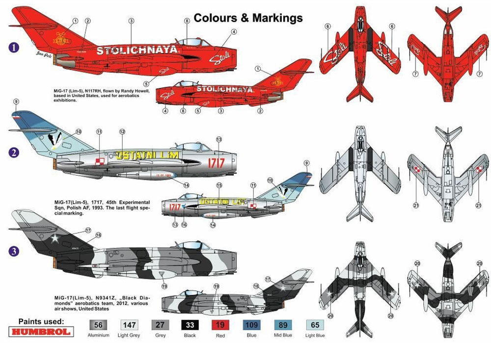 MiG-17F スペシャルマーキング プラモデル (AZ model 1/72 エアクラフト プラモデル No.AZ7554) 商品画像_1