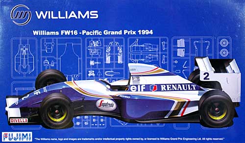 ウィリアムズ FW16 1994年 パシフィックGP仕様 プラモデル (フジミ 1/20 GPシリーズ No.GP021) 商品画像