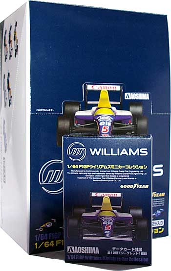 F1GP ウイリアムズ ミニカーコレクション (1BOX=12個入) ミニカー (アオシマ 1/64 ウイリアムズミニカーコレクション No.7884) 商品画像