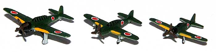 日本海軍機セット 2 (零戦52型、天山、彗星) (3種各5機入) 完成品 (ピットロード 1/700 塗装済完成品 （ST） No.ST002) 商品画像_1