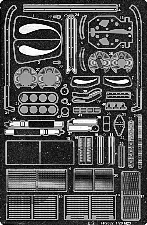 マクラーレン M23 グレードアップパーツ エッチング (スタジオ27 F-1 ディテールアップパーツ No.FP2082) 商品画像_1
