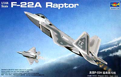 F-22A ラプター プラモデル (トランペッター 1/144 エアクラフトシリーズ No.01317) 商品画像