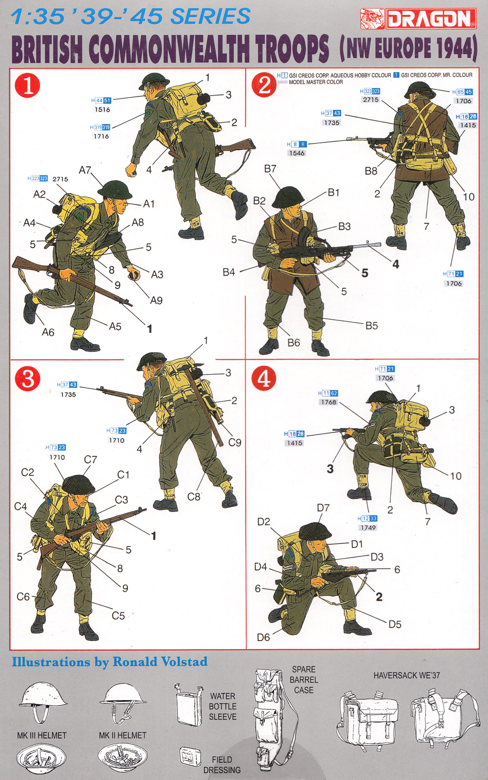 イギリス連邦軍兵士 北ヨーロッパ 1944　 プラモデル (ドラゴン 1/35 39-45 Series No.6055) 商品画像_1