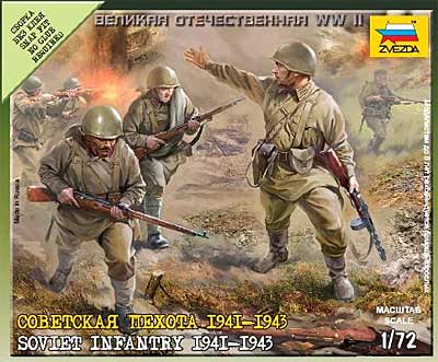 ソビエト歩兵セット 1941-43 プラモデル (ズベズダ ART OF TACTIC No.6103) 商品画像