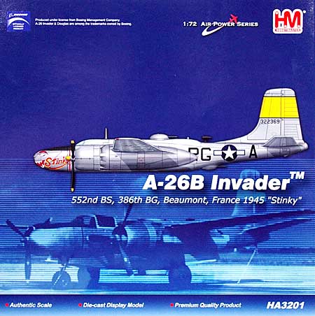 A-26B インベーダー スティンキー 完成品 (ホビーマスター 1/72 エアパワー シリーズ （レシプロ） No.HA3201) 商品画像