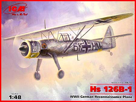 ドイツ ヘンシェル Hs126B-1 近接偵察機 量産型 プラモデル (ICM 1/48 エアクラフト プラモデル No.48212) 商品画像