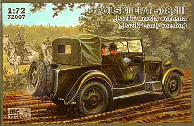 ポーランド フィアット 508/3 小型乗用車 (初期型) プラモデル (IBG 1/72 AFVモデル No.72007) 商品画像