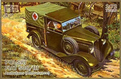 ポーランド フィアット 508/3 救急車タイプ プラモデル (IBG 1/72 AFVモデル No.72010) 商品画像