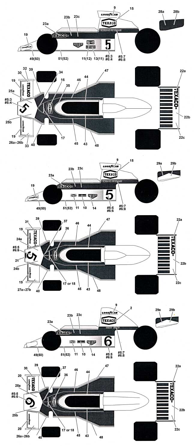 マクラーレン M23用 フルスポンサーデカール 1974 デカール (タブデザイン 1/12 デカール No.TABU-12044) 商品画像_1