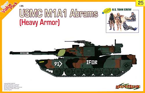 現用アメリカ海兵隊 M1A1 エイブラムス (装甲強化型) プラモデル (サイバーホビー 1/35 AFVシリーズ （Super Value Pack） No.9125) 商品画像