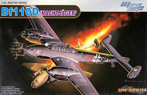 メッサーシュミット Bf110D ナハトイェーガー プラモデル (サイバーホビー 1/48 ウイングテック シリーズ No.5561) 商品画像