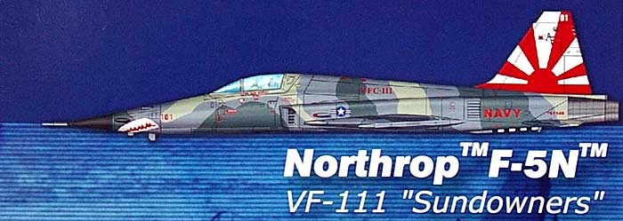 F-5N タイガー 2 VF-111 サンダウナーズ 完成品 (ホビーマスター 1/72 エアパワー シリーズ （ジェット） No.HA3301) 商品画像_1