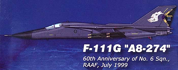 F-111G アードバーク オーストラリア空軍 60周年記念塗装 A8-274 完成品 (ホビーマスター 1/72 エアパワー シリーズ （ジェット） No.HA3004) 商品画像_1