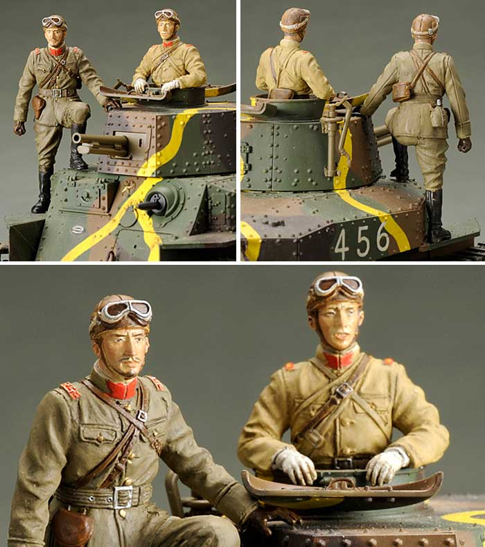 日本陸軍 戦車兵 (昭五式衣袴) 2体セット (ヘッド各2種入) プラモデル (モデルカステン フィギュア インジェクション プラスチックキット No.AM-051) 商品画像_3