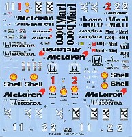 タブデザイン 1/20 デカール マクラーレン MP4/7 フルスポンサー　ピーリングデカール (タミヤ対応)