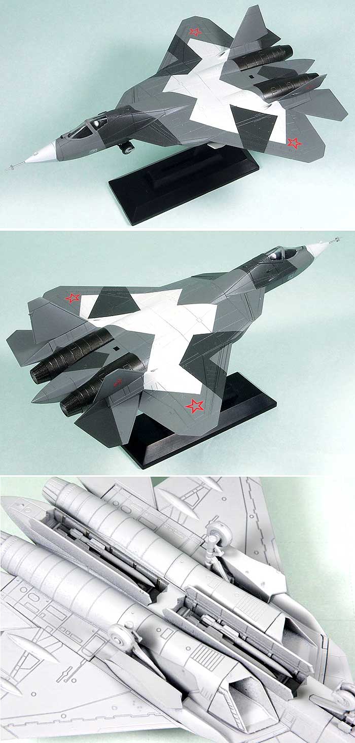 ロシア空軍 試作戦闘機 PAK FA T-50 プラモデル (ピットロード SNシリーズ インジェクションキット No.SN007) 商品画像_3