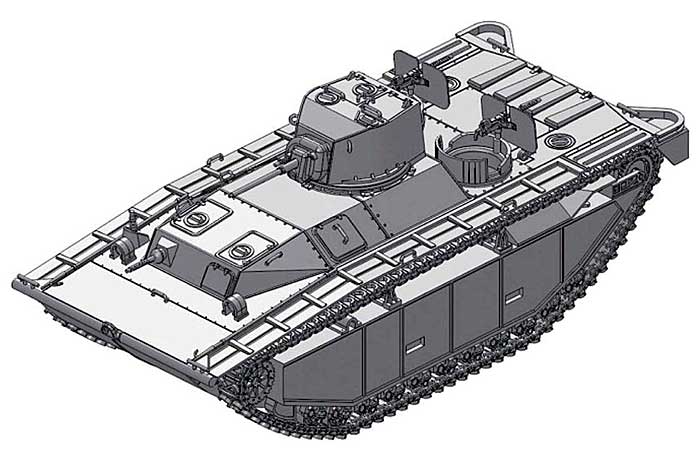 LVT(A)-1 水陸両用装軌車 プラモデル (ドラゴン 1/72 アーマー シリーズ No.7387) 商品画像_3