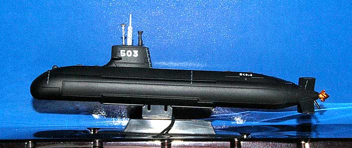 海上自衛隊潜水艦 SS-503 はくりゅう 完成品 (ピットロード 塗装済完成品モデル No.CPM-010) 商品画像_1