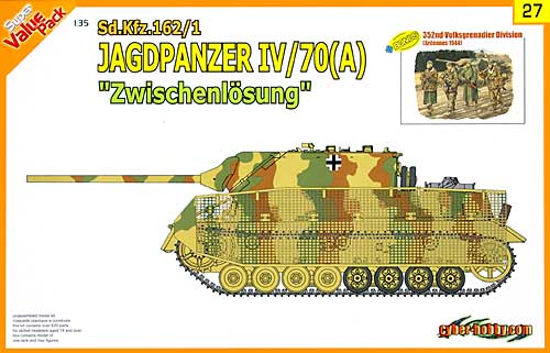ドイツ軍 4号駆逐戦車 L/70(A) ラング w/国民擲弾兵 プラモデル (サイバーホビー 1/35 AFVシリーズ （Super Value Pack） No.9127) 商品画像
