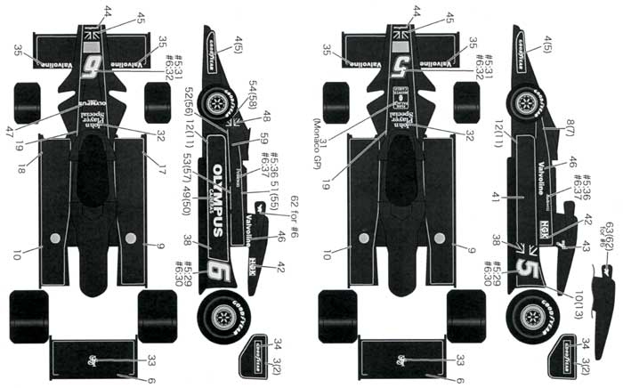 ロータス タイプ78 フルスポンサーデカール 1978 (Ver.2011) デカール (タブデザイン 1/20 デカール No.TABU-20102) 商品画像_1